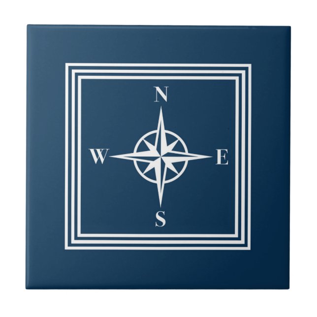 Nautical design ceramic tile (Front)