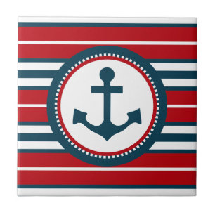 Nautical design ceramic tile