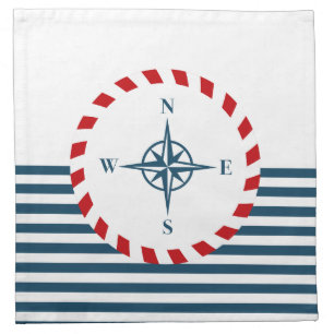Nautical design cloth napkin