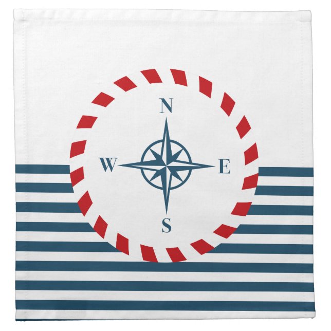 Nautical design cloth napkin (Front)