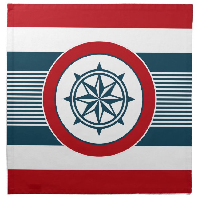 Nautical design cloth napkin (Front)