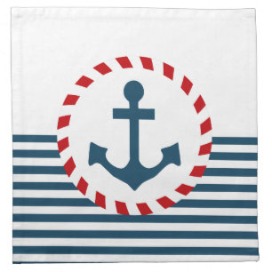 Nautical design cloth napkin
