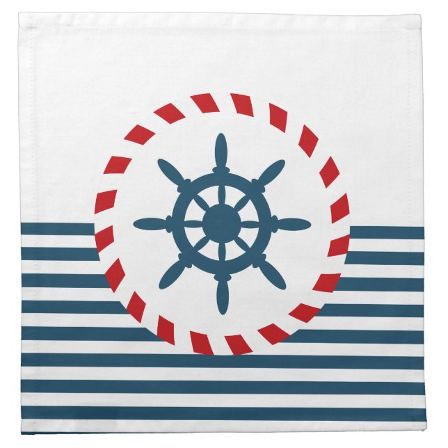 Nautical design cloth napkin (Front)