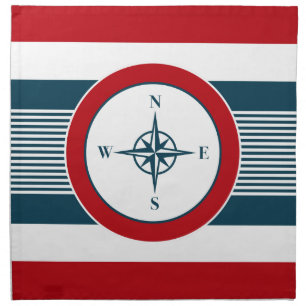 Nautical design cloth napkin