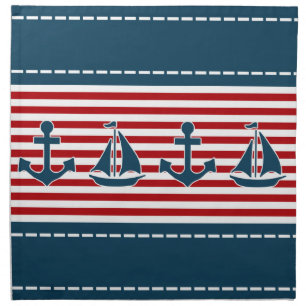 Nautical design cloth napkin