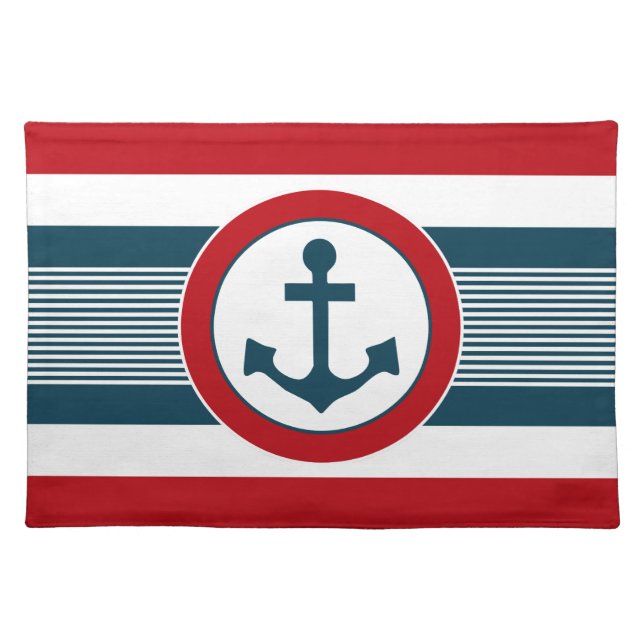 Nautical design cloth placemat (Front)