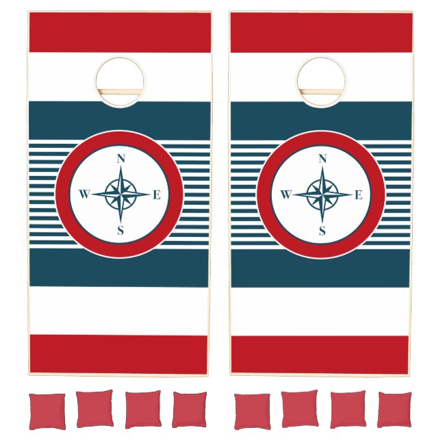 Nautical design cornhole set (Set)