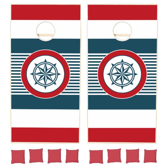 Nautical design cornhole set (Set)