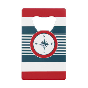 Nautical design credit card bottle opener