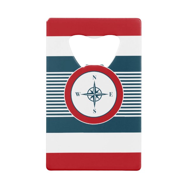 Nautical design credit card bottle opener (Front)