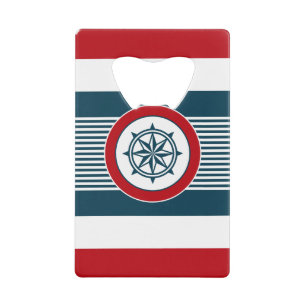 Nautical design credit card bottle opener