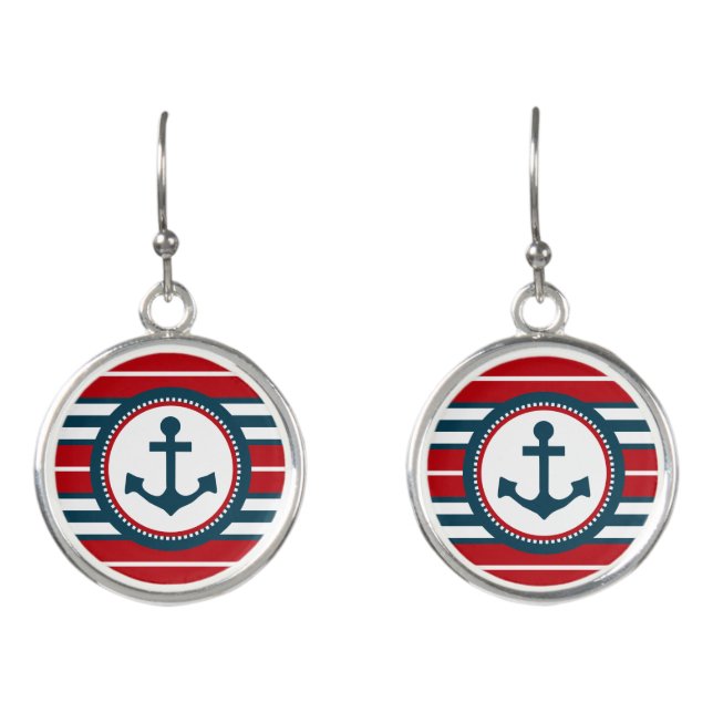 Nautical design earrings (Front)