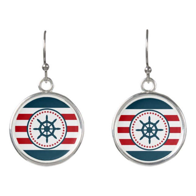 Nautical design earrings (Front)
