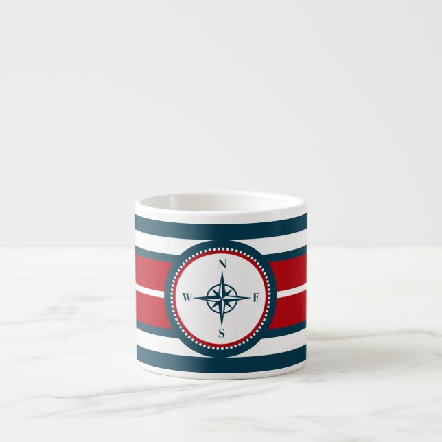 Nautical design espresso cup (Front)