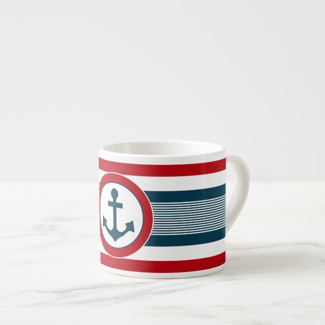 Nautical design espresso cup (Front Right)