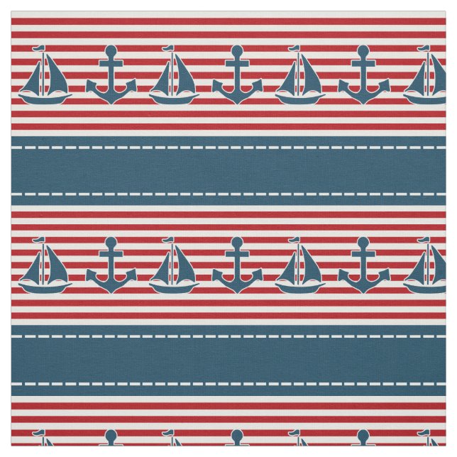 Nautical design fabric (Swatch)