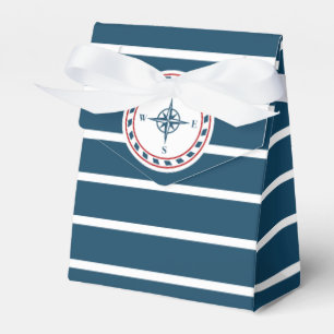 Nautical design favor boxes