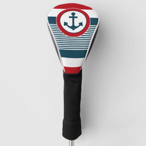 Nautical design golf head cover