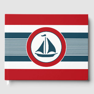 Nautical design guest book
