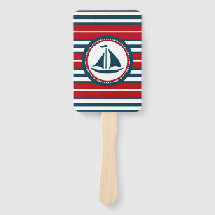 Nautical design hand fan