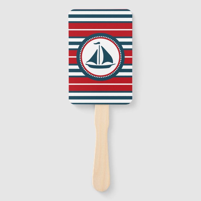 Nautical design hand fan (Front)