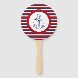 Nautical design hand fan