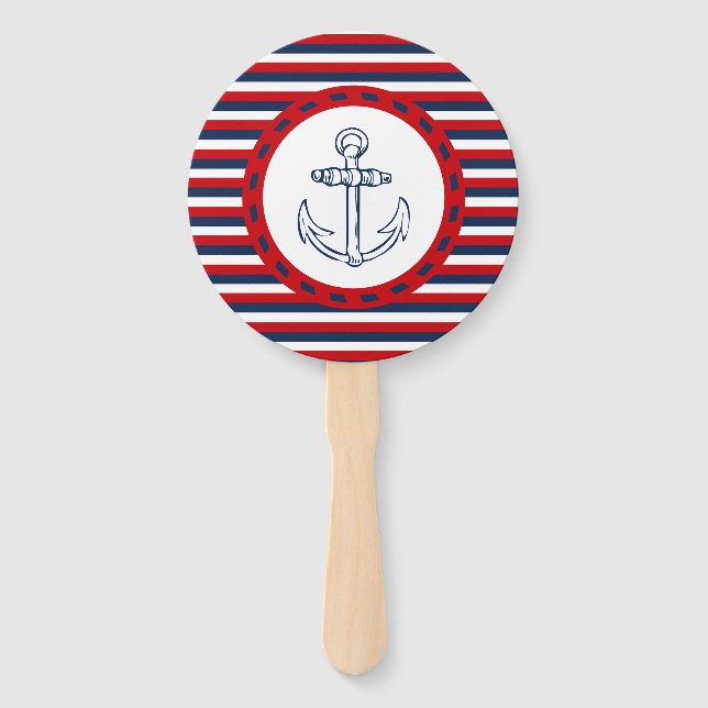Nautical design hand fan (Front)