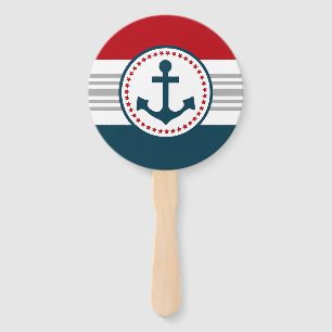 Nautical design hand fan