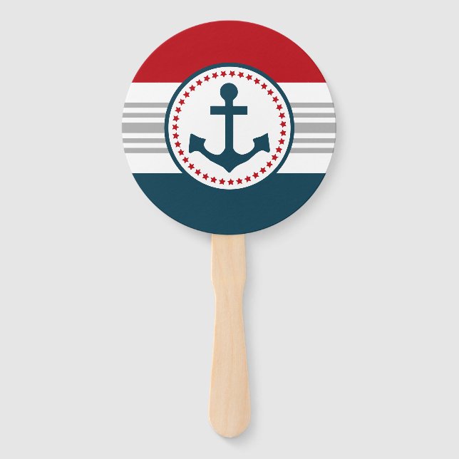 Nautical design hand fan (Front)