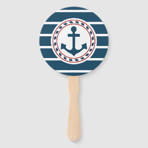 Nautical design hand fan