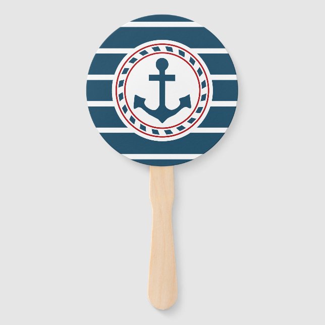 Nautical design hand fan (Front)