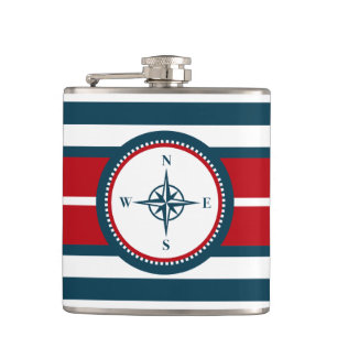 Nautical design hip flask