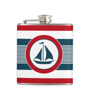Nautical design hip flask