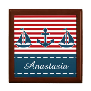 Nautical design jewelry box