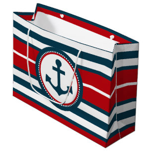 Nautical design large gift bag