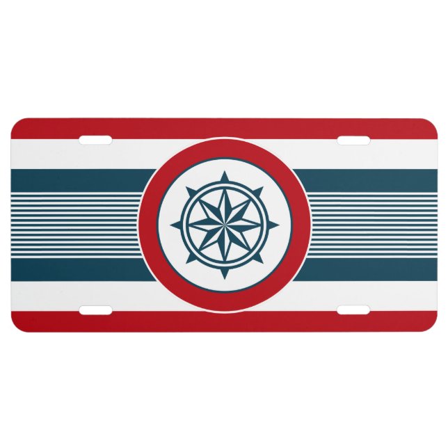 Nautical design license plate (Front)