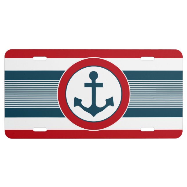 Nautical design license plate (Front)