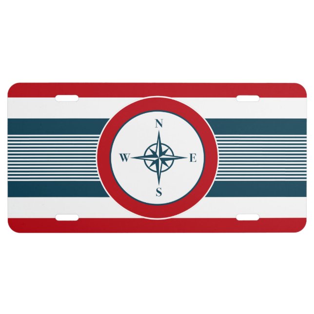 Nautical design license plate (Front)