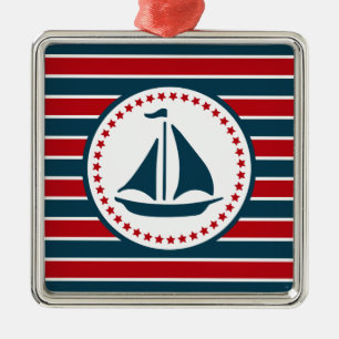 Nautical design metal ornament