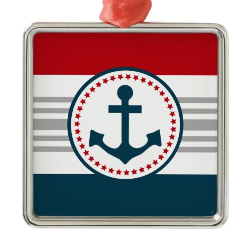 Nautical design metal ornament