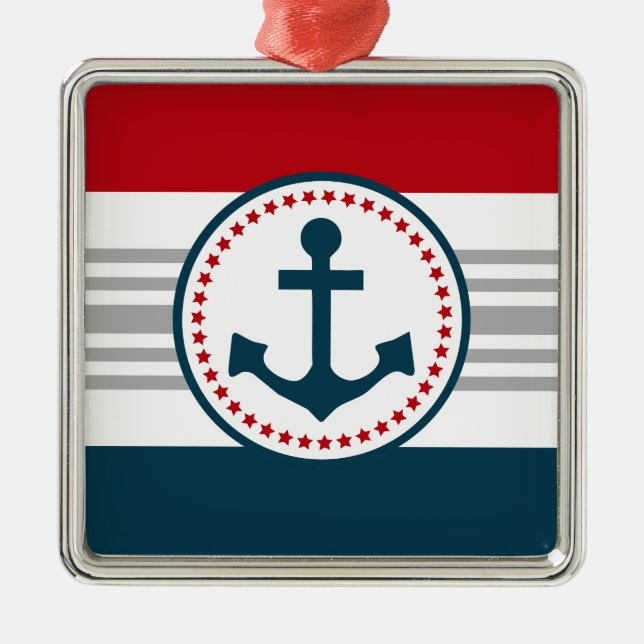 Nautical design metal ornament (Front)