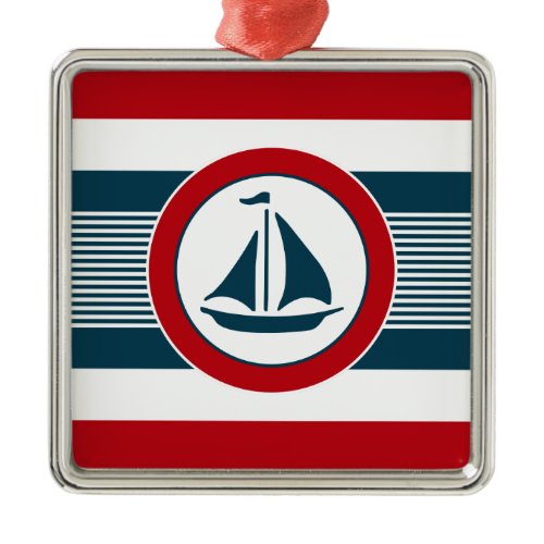 Nautical design metal ornament