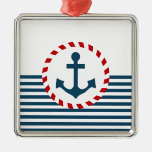 Nautical design metal ornament