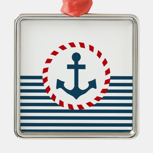 Nautical design metal ornament (Front)