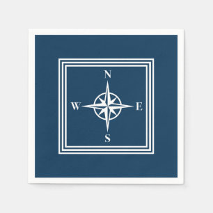 Nautical design paper napkins