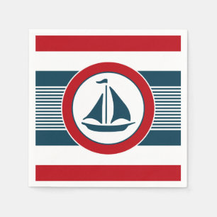 Nautical design paper napkins