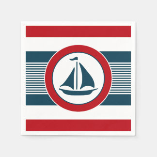 Nautical design paper napkins