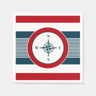Nautical design paper napkins