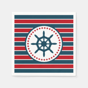 Nautical design paper napkins