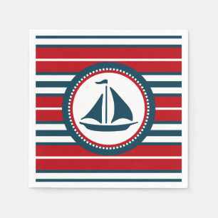 Nautical design paper napkins